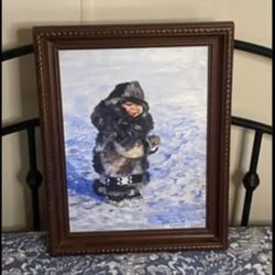 Beautiful Painting By Michael J Pickett, 1982. The artist was a color blind and dyslexic who went on