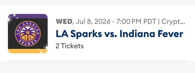 LA SPARKS v INDIANA FEVER tickets