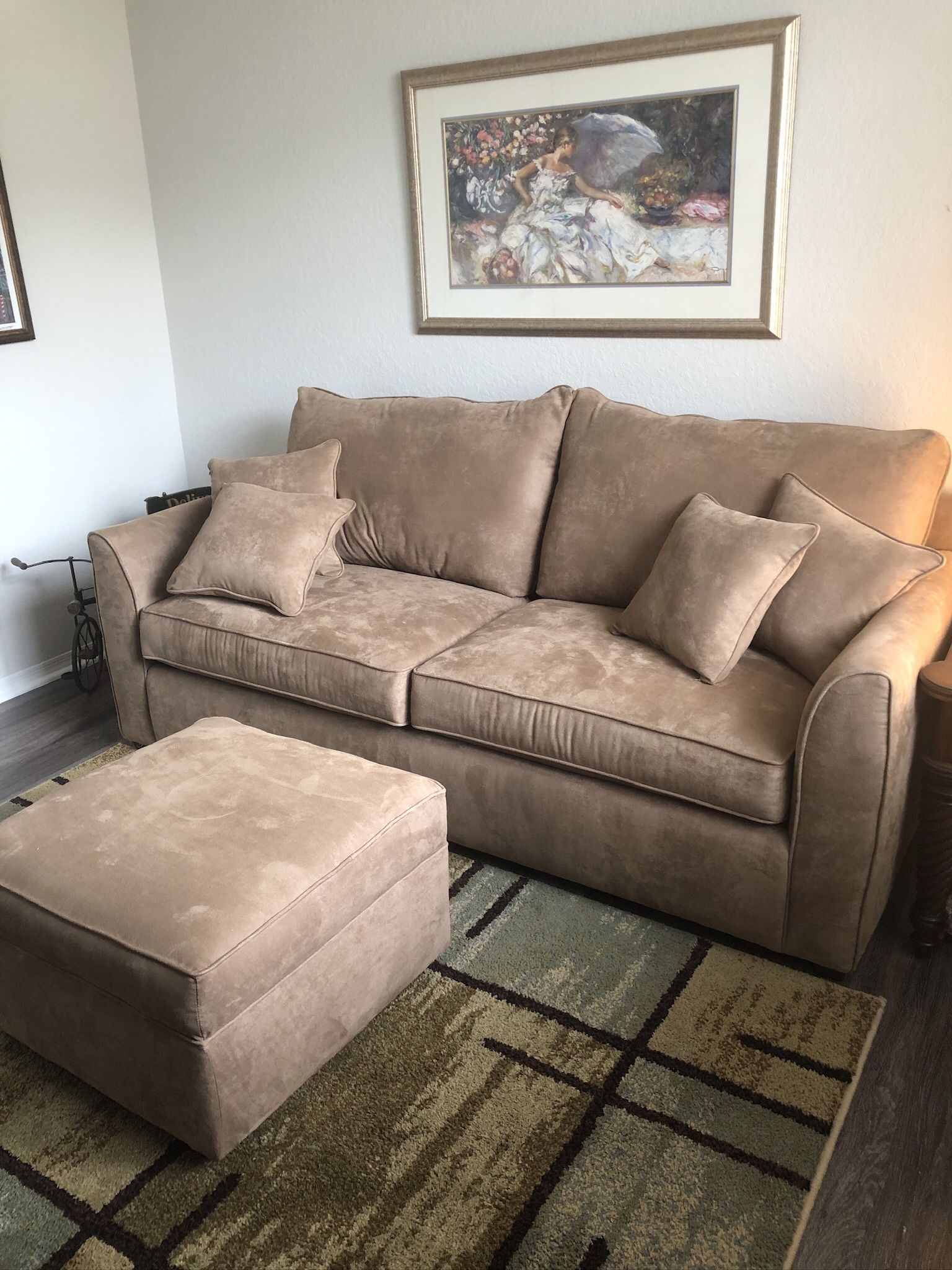 Queen Sleeper Sofa With Ottoman 