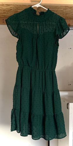 Monteau Los Angeles; Med Evergreen Dress