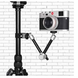 11" Adjustable Heavy Duty Robust Magic Arm, DSLR Mirrorless Action Camera Camcorder Smartphone LCD Monitor Video Light Vlog Rig w/ Desk Pole Clamp Hol