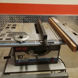 Ryobi 10″ BT-2500 Benchtop Table Saw with Stand