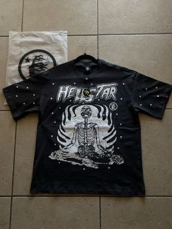 Hellstar Skeleton Graphic T-Shirt Dark Grey Size Large