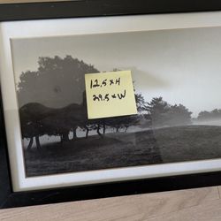 🖼️ Black Framed Landscape Wall Art – 29.5” x 12.5”