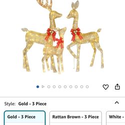 Hoyechi set of 3 reindeer Christmas light decoration. BRAND NEW IN BOX