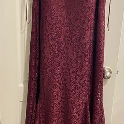 Burgundy Formal  Dress
