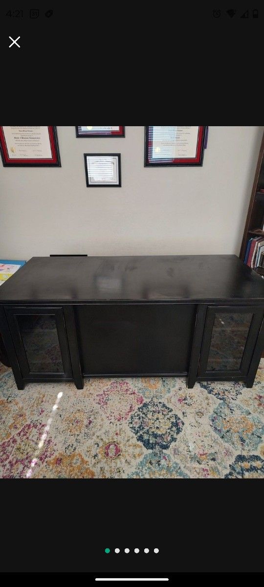 Moving! Large Wood Office Desk