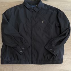 New Authentic Ralph Lauren Windbreaker Jacket Black Size 3xb 