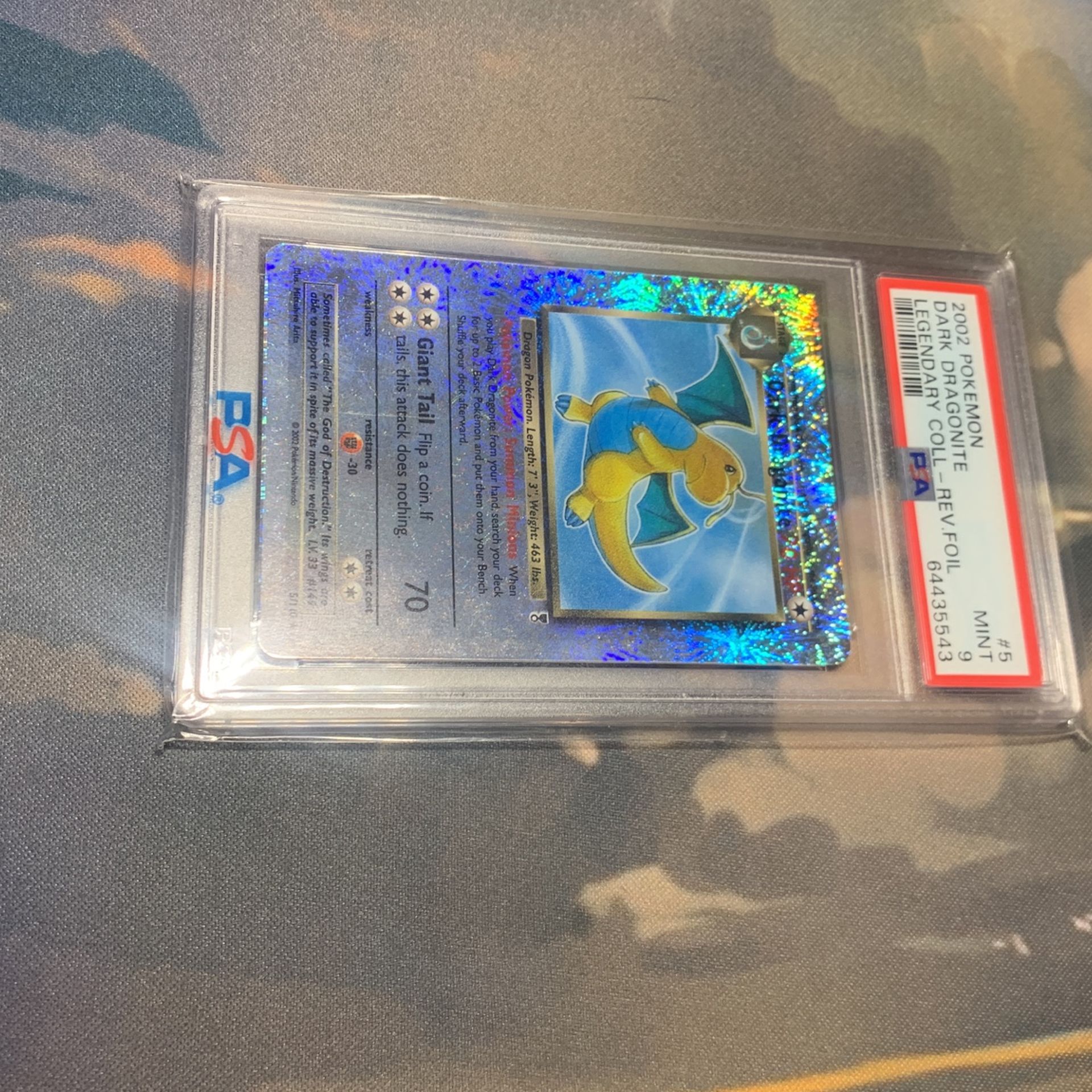 Pokemon PSA 9 Dark Dragonite Reverse Holo