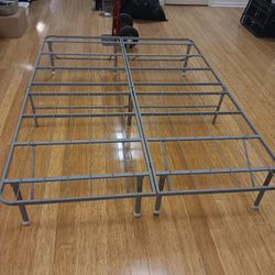 2 full size folding bed frames interlocking 