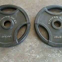 2 35 LB OLYMPIC PLATES 