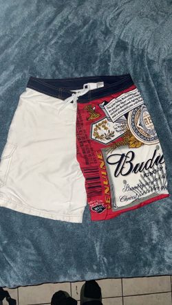 Red & white Budweiser shorts
