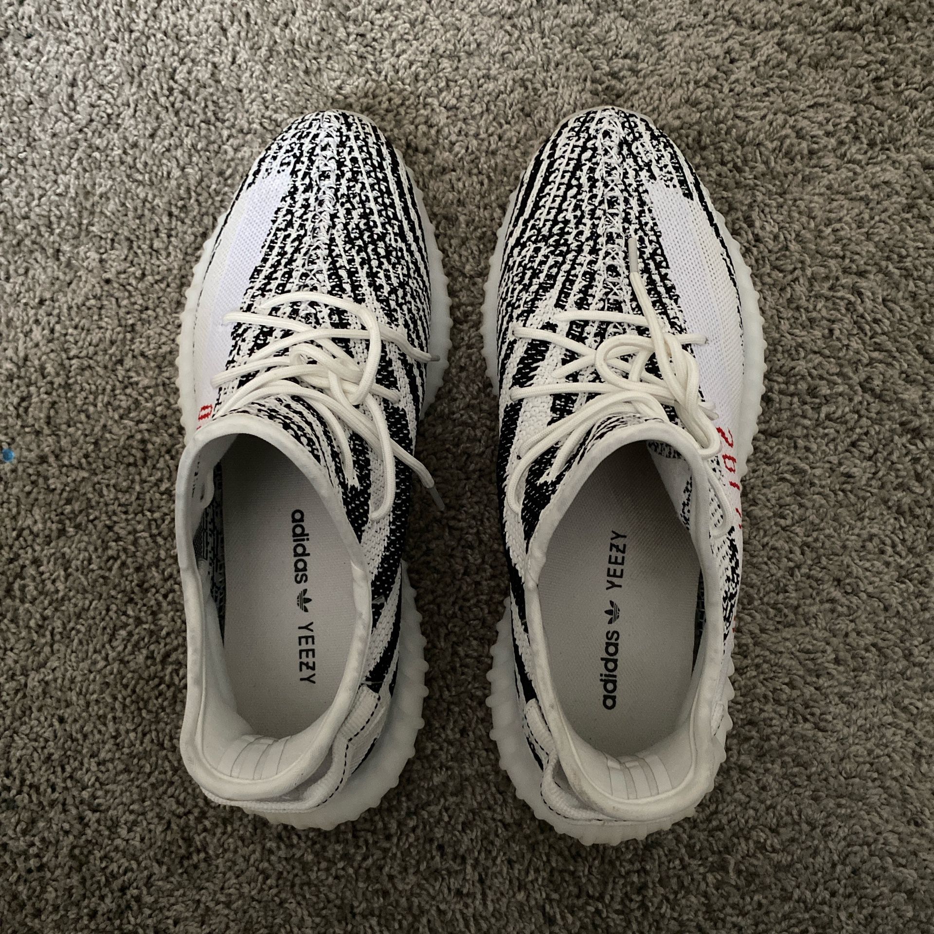 Size 11.5 - adidas Yeezy 350 V2 Zebra Boost White (will clean before shipped)