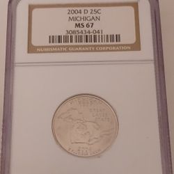 2004 D Michigan Quarter MS 67