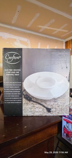 Heated chip & Dip Serving Tray