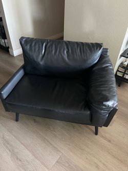 Small Black Leather Chair