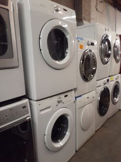 LG front load washer and dryer set working perfectly with 4 months warranty