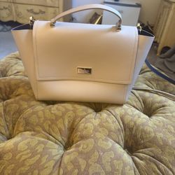 Beautiful White Pink To Beige Kate Spade Crossbody With Handle