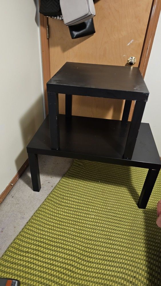 Black Wooden Tables – Small & Large