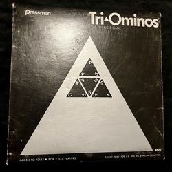 Complete Vintage 1978 Pressman Tri-Ominos The Triangle Game