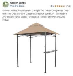 Garden Winds  Bbq Gazebo Replacement Canopy 