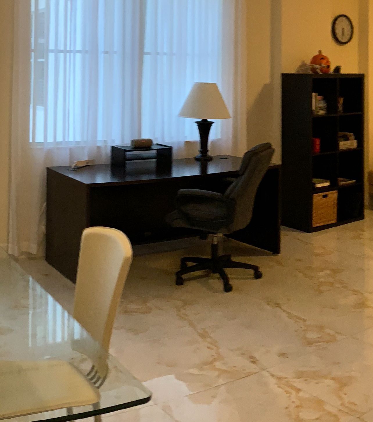 Office Desk Table Wooden Dark Brown