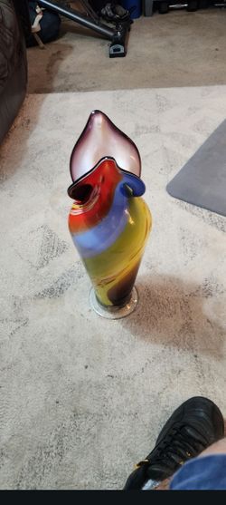 Blown Art Glass Vase $700 Open To Offers