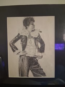 Black and White Figure Portrait Drawing