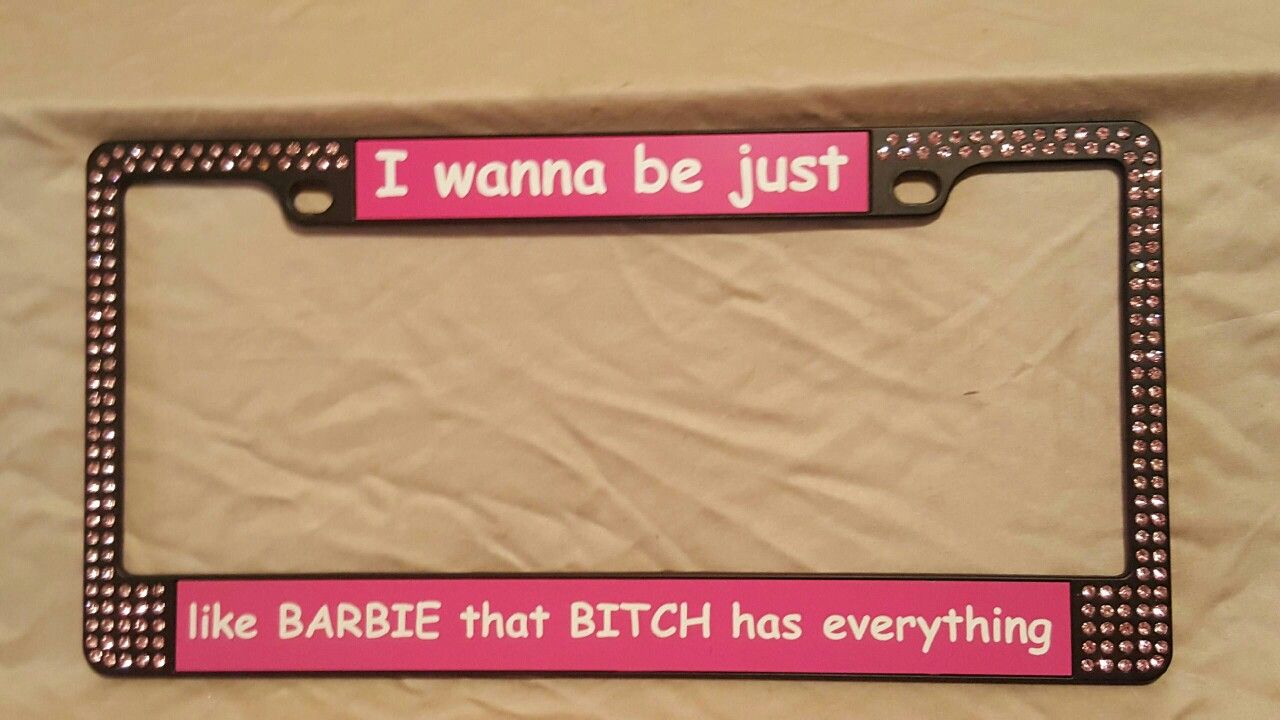 *BARBIE* License Plate Frame Custom Made