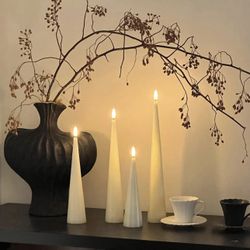 Flameless Candles (Gift Set Of 4) NEW In Gift Box