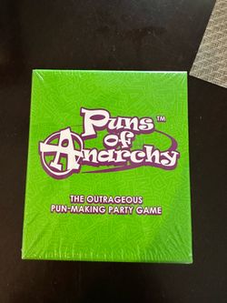 Puns of Anarchy party game, unopened, $18, no holds