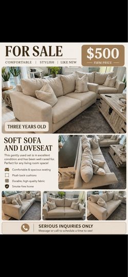 Sofa and love seat