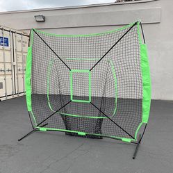 $50 (New in Box) Baseball & softball practice hitting & pitching 7x7’ net with bow frame, carry bag 