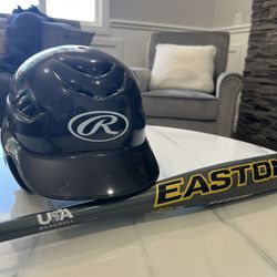 Easton Bat & Rawlings Baseball Helmet
