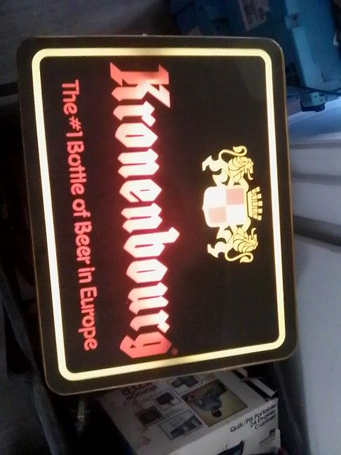 Antique Kronenbourg Light Up Sign