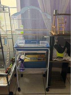 Rolling bird cage for sale barely used