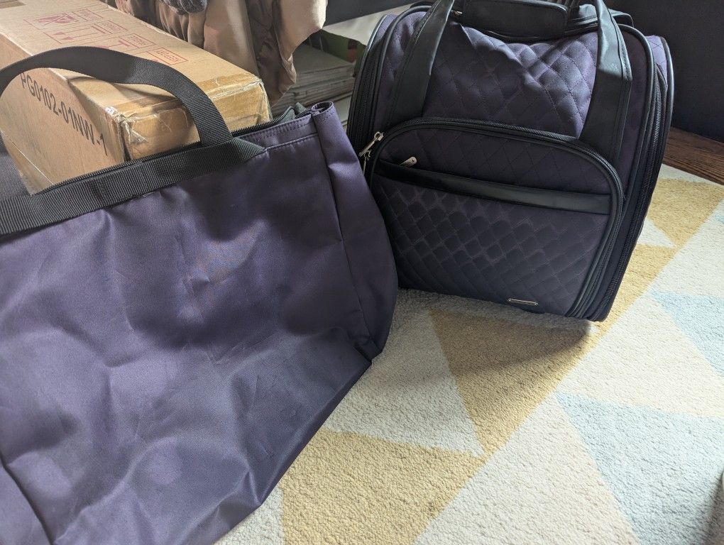 Matching Roller Bag/Suitcase And Tote