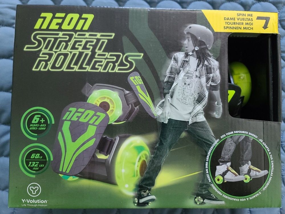 Yvolution Neon Street Rollers Transferable Clip On For Kids- Green  * BRAND NEW*