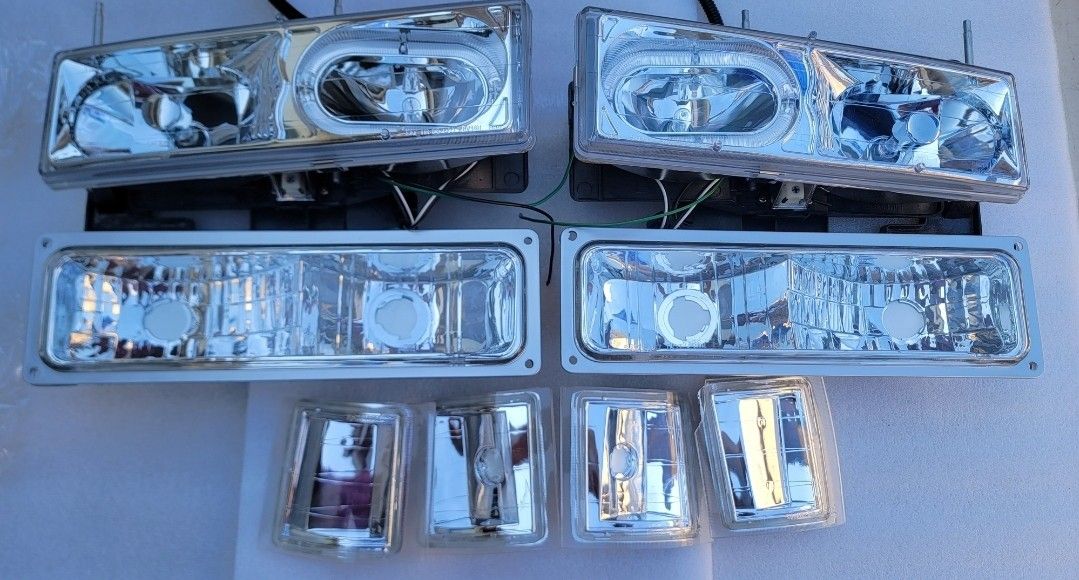 94-98 Chevy Gmc CK 94-99 Suburban 95-99 Tahoe LED Headlights Luces Micas Calaveras Faros Faroles Focos Chevrolet