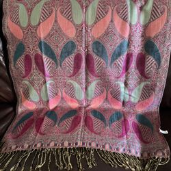 MULTICOLOR PASHMINA WITH PAISLEY PATTERN 