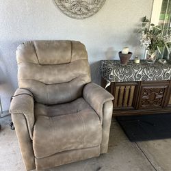 Vivalift Recliner With Remote Control Mushroom Color 