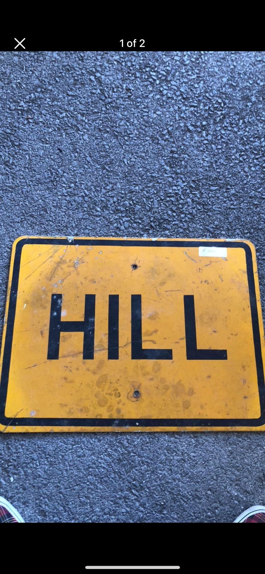 Hill Metal Street Sign
