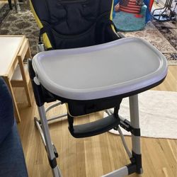 High Chair for Babies & Toddlers, Foldable Highchair with Multiple Adjustable Backrest, Footrest 