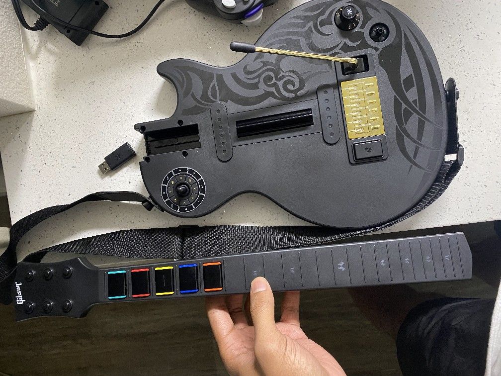 Gibson Crkd guitar black tribal encore edition .