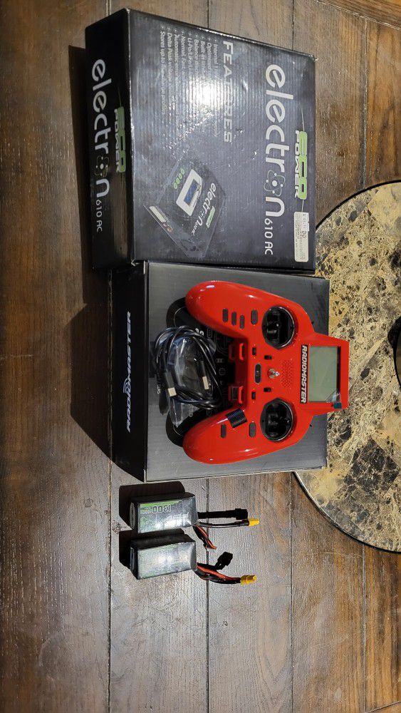 FPV Drone Remote, Charger, & 2 Batteries