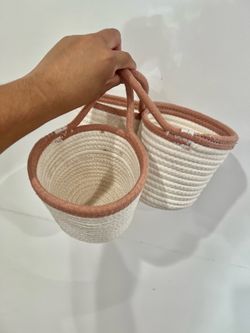 Set of 3 Cotton Rope Hanging Baskets all three for $8