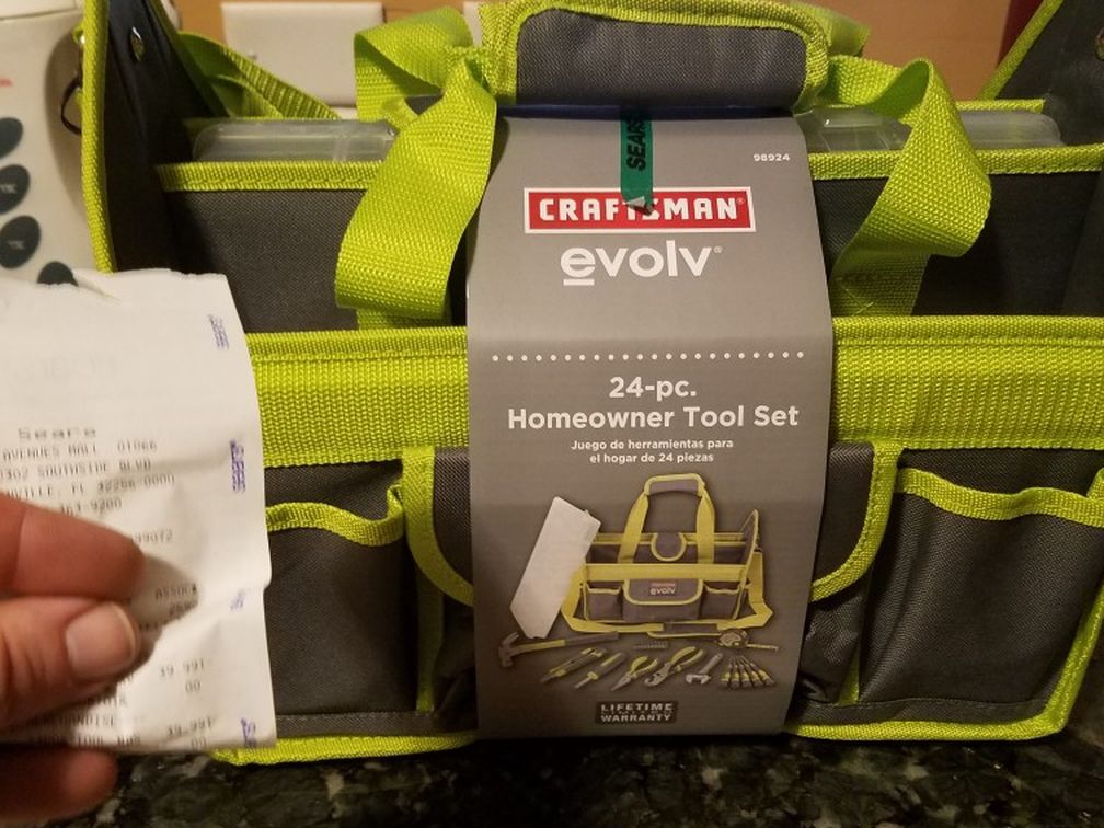 New sealed Craftsman tool set paid $43 Never opened tools are still in the plastic. Great gift with lifetime craftsman warranty