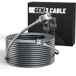 Starlink Gen 3 Cable 150FT/64M, Waterproof Ethernet Replacement Cable, High-Speed Extension for Starlink V3 Rectangular Satellite Dish, Durable Access