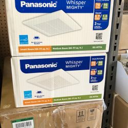 Panasonic Whisper Mighty Pick-A-Flow 70/90 CFM Ceiling/Wall Bathroom Exhaust Fan, Energy Star with 9 in. x 9 in. Grille Footprint