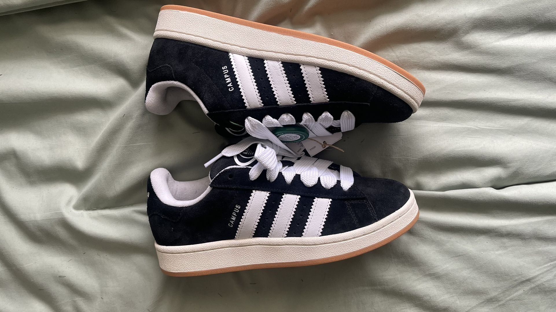 adidas gazelle silver green womens ADIDAS Campus 00s Fat Lace Sneaker Men's Sz 10 Core Black/Cloud White/   PayWut